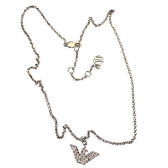 Emporio Armani Rhinestone Eagle Pendant with Necklace - Picture 5 of 10